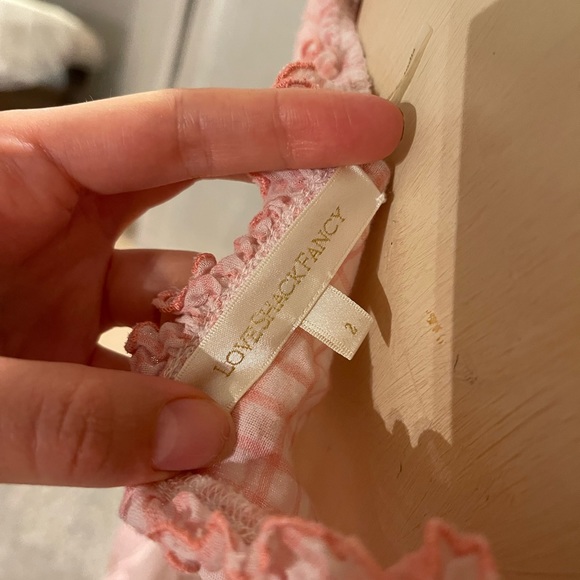 LoveShackFancy pink cotton checked dress - Picture 6 of 6